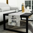 thumbnail image 5 of Grey Snowman Christmas Cotton Linen Small Table Runner 13 x 60 inch Xmas Berry Winter Snowflake Non-slip Rectangular Dining Table Decor for Wedding Party Holiday Dinner, 5 of 8