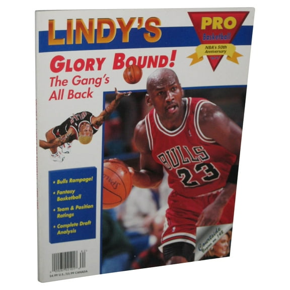 NBA Basketball Lindy's Glory Bound Pro 50th '96-'97 Michael Jordan Magazine Book
