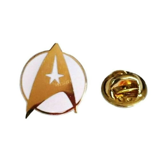 Star Trek Movie White on Gold Command Insignia Metal Pin