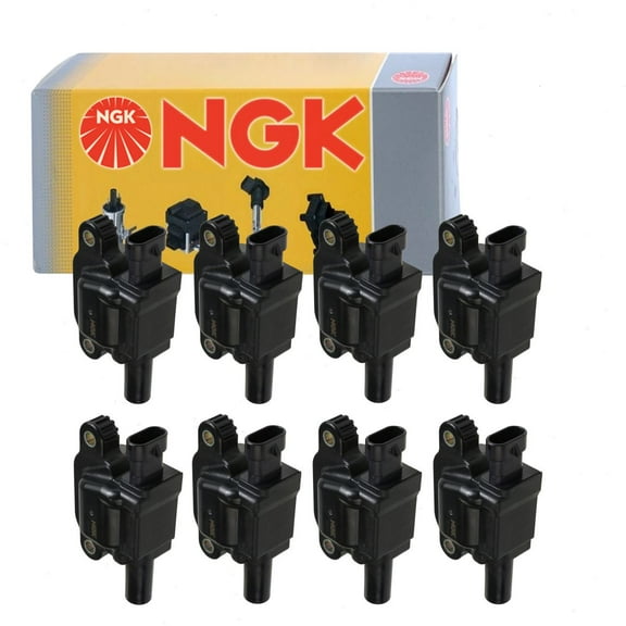 8 pc NGK Ignition Coils compatible with Chevrolet Silverado 1500 5.3L 6.2L V8 2014-2019