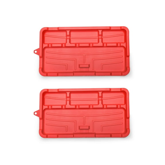 WeatherTech ToolTray - Flexible Tool Tray Organizer and Storage for Screws, Nuts, Bolt Organizer- Non-Magnetic, Set of 2 (Red)