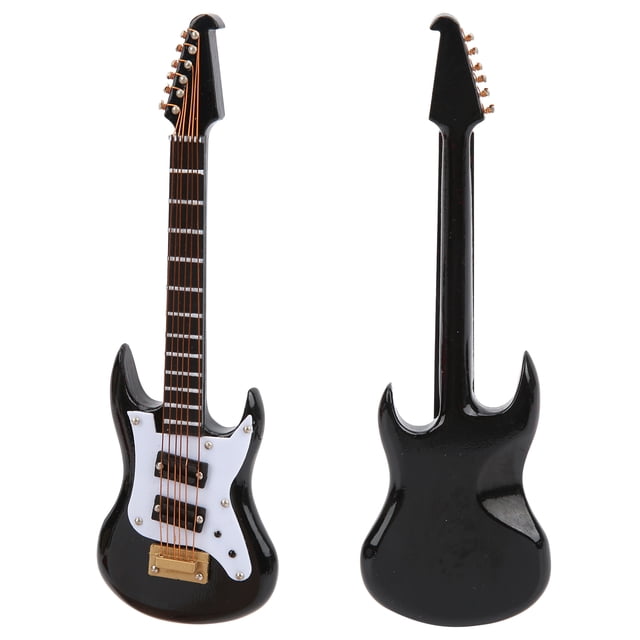 Guitar Model with Stand, Plastic Material Mini Guitar Model Guitar Model for Desks for Bookshelves