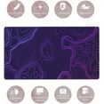 thumbnail image 3 of Purple Topographic Map Gaming Mouse Pad XXL Extended Waterproof Desktop Mouse Mat Large Non-Slip Rubber Mousepad Contour Lines Keyboard Office Desk Pads(Size:31.5x11.8in), 3 of 6