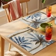 thumbnail image 4 of Placemat Set of 4 Blue Palm Tree Placemats for Dining Table Vintage Watercolor Tree Washable Table Mats for Kitchen and Party Decor Indoor & Outdoor Use, 4 of 8