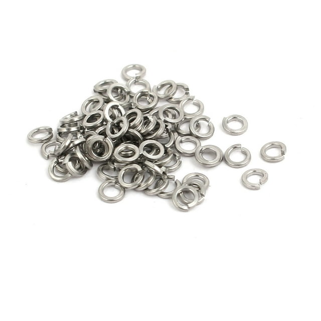 Unique Bargains M1.6 304 Stainless Steel Split Lock Washer Silver Tone 80pcs