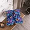 thumbnail image 5 of KLL Butterflies Of The Starry Sky Decorative Throw Pillow Covers Velvet Soft for Couch Sofa Bedroom Living Room Outdoor (No pillow core)- 18"x18", 5 of 5