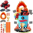 thumbnail image 1 of 30 Piezas De Decoraciones Para Pasteles De Camión, Adornos Para Pasteles De Camión, Bolas Rojas, Azules, Amarillas Y Verdes, Adornos Para Pasteles De Autos De Carrera Para Camiones, Suministros De Dec, 1 of 5