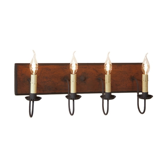 Irvins Country Tinware Four Arm Vanity Light in Hartford Pumpkin