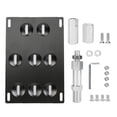 thumbnail image 1 of License Plate Mounting Plate, Car Front Bumper Tow Hook License Plate Mount Bracket 8 Holes Adjustable Holder, 1 of 8