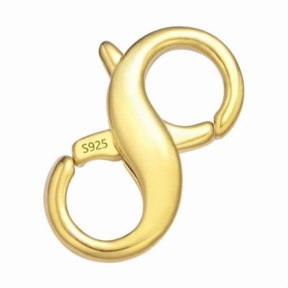 Alexcraft Double Opening Lobster Clasp - 925 Stainless Steel Silver and Gold Pleted Necklace Bracelet Extender Clasps and Closures for DIY Jewelry