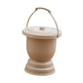 thumbnail image 3 of Serenable Chamber Pot Portable Spittoon Night Urinal Container Night Urinal with Handle Spittoon with Lid for Car Home Woman Kids Adults Khaki, 3 of 9