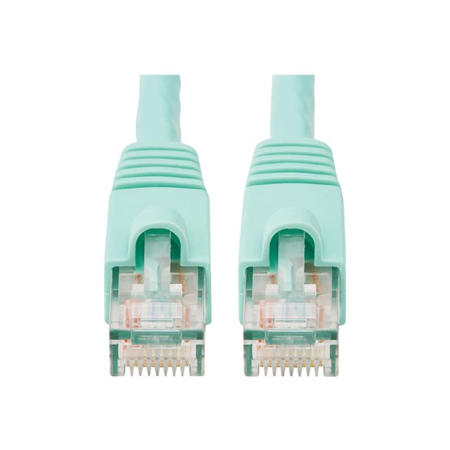 Eaton Tripp Lite Series Cat6a 10G Snagless UTP Ethernet Cable (RJ45 M/M), Aqua, 7 ft. (2.13 m) - Patch cable - RJ-45 (M) to RJ-45 (M) - 7 ft - UTP - CAT 6a - snagless, stranded - aqua blue