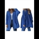 thumbnail image 3 of Suéter de Larga para Mujer, Abrigo Holgado de Punto , Cárdigan Abierto, Abrigo con Bolsillos. Azul L, 3 of 10