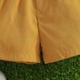 thumbnail image 7 of Outfit Boy Toddler Baby Boys Summer Honey Bee Print Lapel Shirt and Shorts Stylish 2 Piece Causal Outfit Baby Outfits Yellow 6 Months-9 Months, 7 of 7