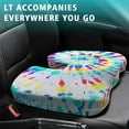 thumbnail image 4 of Premium Tie dye Pattern Memory Foam Seat Cushion Ergonomic Chair Pad for Office Chair, Car, Airplane & Bleachers Sciatica, Tailbone Hip & Back Pain Relief - Chair Cushion for Long Office Workers., 4 of 5