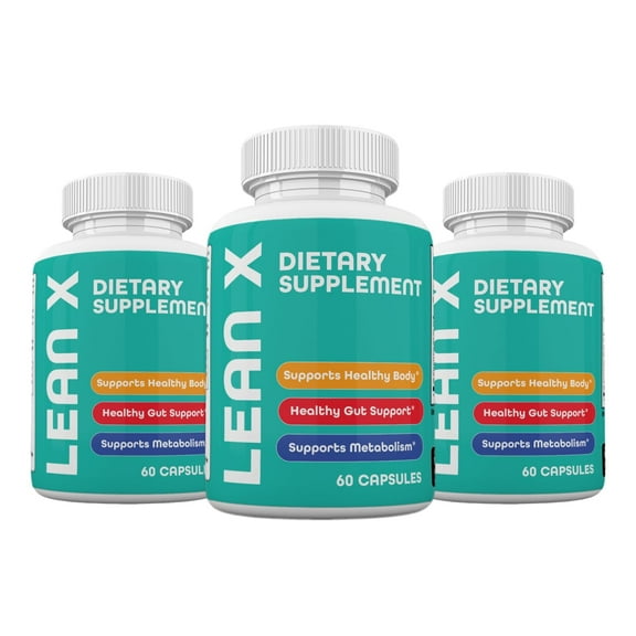 (3 Pack) LeanX Pills Advanced Formula - LeanX Capsules Supplements - 180 Count