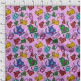 thumbnail image 3 of oneOone Cotton Jersey Dusty Purple Fabric Kitten Cats Craft Projects Decor Fabric Printed By The Yard 58 Inch Wide-A3Y, 3 of 4