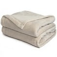 thumbnail image 1 of Effortless Bedding Oversized Patented Semi Fitted Plush Bed Blanket, 1 of 4