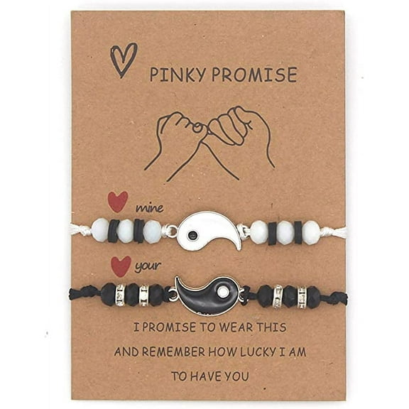 Couples Bracelet Essential Oil Diffuser Healing Lava Stone Bracelet Distance Matching Relationships for Him and Her Friendship Jewelry Gift(Style 1)