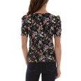 thumbnail image 2 of Bcx Juniors’ Puff-Shoulder Twist-Hem Top, Black multi, Medium, 2 of 3