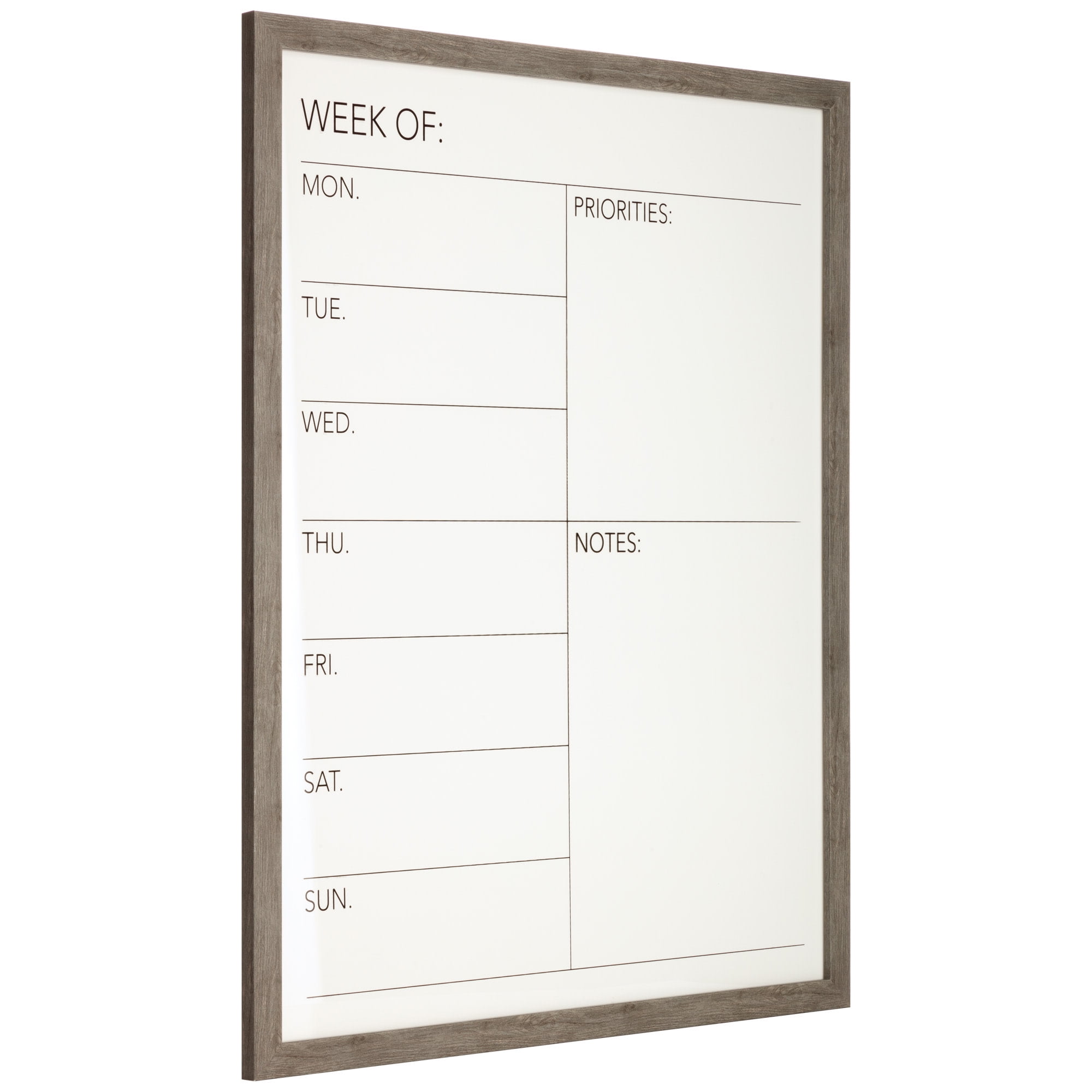 Gallery Solutions 24" x 30" Weekly Priority Dry Erase Whiteboard