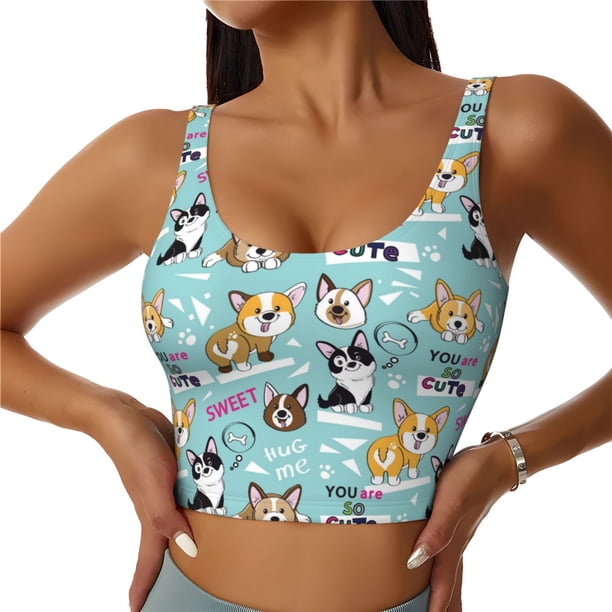 Balery Dogs Sujetadores deportivos con espalda cruzada para mujer, acolchados, sin costuras, de alto impacto, ideales para yoga, gimnasio, entrenamiento y fitness.-Large