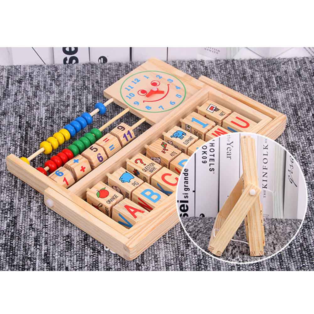Handcrafted Educational Wooden Toy Small Abacus Toy Children Calculating Toys Z 