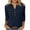 Blue, variant on FAIWAD Sweaters for Women 3/4 Sleeve Button V Neck Ribbed Knit Shirts Trendy Loose Going Out Tops