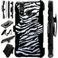 thumbnail image 1 of WORLD ACC LuxGuard Holster Case Compatible with Samsung Galaxy A21 Hybrid Phone Cover (Zebra Print), 1 of 1