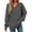Dark Gray, variant on Women's Fashion V-neck Cozy Long Sleeved Sweatshirt Pullover Casual Sweat Shirts Cute Fall Winter Loose Fit Outfits