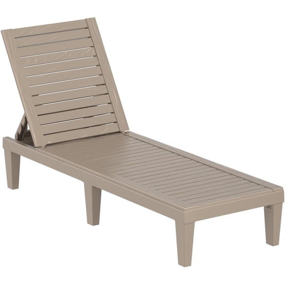 Joxxoaa Modern Outdoor Plastic Lounge Chair - Adjustable Backrest for Comfort & Durability (Grey, 1 Pack)