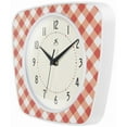 thumbnail image 3 of Infinity Instruments Plaid Trapezium Wall Clock, Red, 9.25" x 10.875", 3 of 7