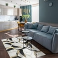 thumbnail image 2 of White Marble Cracks Area Rug, Luxurious Black Gold Geometric Texture Washable Carpet, With Non-Slip Backing Floor Rugs For Living Room Bedroom Kitchen Entryway Floor Mat, 2 of 7