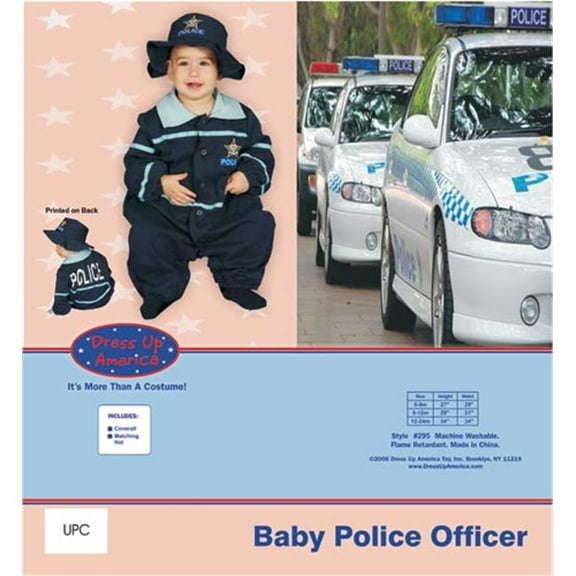 Dress Up America Baby Police Officer Costume Set 9-12 mo. 295-12M