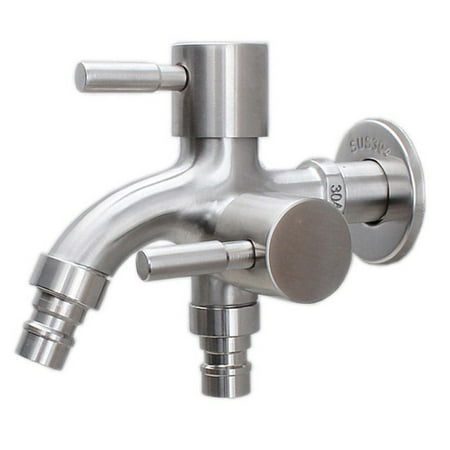 

LIKEM 304 Stainless Steel Double Tap Multifunctional Stainless Steel Tap Two Way Tap