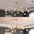 thumbnail image 2 of KPIBEST 18 Light Glass Globe Sputnik Chandelier, Vintage Pendant Light for Bedroom, Living Room, Kitchen, Farmhouse, Dining Room, 2 of 15