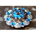 thumbnail image 5 of 8 Hilason Western Berry Conchos Glass Rhinestones Bling 1.5" Tack cowgirl, 5 of 7