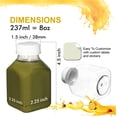 thumbnail image 6 of [30 PACK] 8 OZ Clear Square Plastic Juice Bottles with Tamper Evident Caps  - Cold Pressed - Smoothie Bottles - Ideal for Juices, Milk, Smoothies, Picnic's, Meal Prep Juice Containers by EcoQuality, 6 of 6