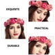 thumbnail image 5 of KAKOWELY Corona de flores para novia, tocado de rosas artificiales, corona floral para el cabello, diadema de boda, 5 of 5