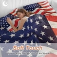 thumbnail image 4 of USA Flag Bedding Duvet Cover Set Twin Size 4 Pieces Red White Stripes Stars Shabby Vintage Style Bedding Set with Zipper Closure, 1 Comforter Cover 68x86 Inches 1 Flat Sheet & 2 Pillow Cases, 4 of 7