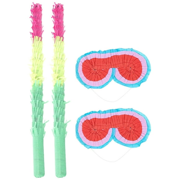 MUSEYA 4Pcs Pinata Sticks Game Tool Multi-colored Paper Prop For Party Supplies Activities