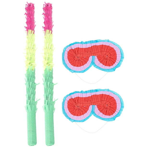 KAKOWELY 4 piñatas con forma de gafas, divertidas, con palitos para juegos infantiles, juguetes, accesorios y artículos para fiestas.