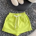 thumbnail image 2 of MEZZALL Girls Summer Casual Solid Color Shorts Skorts Elastic Waist Solid Color Comfortable Shorts For Toddler Kids Infants Daily Wear Breathable / 10-11 Years, 2 of 3