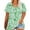 Green, variant on Plus Size Women's Tops Short Sleeve Casual 4X Loose Blouse