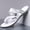White, variant on Men's Toe-Ring Cross-Strap Leather Slide Sandals, Breathable Casual Summer Slippers