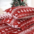thumbnail image 4 of Christmas Duvet Cover Set Reversible Soft Microfiber Holiday Bedding with Reindeer Tree Print, Festive Decorative Comforter Cover for Holiday Bedroom Decor, 4 of 9