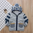 thumbnail image 5 of Boys Jacket 4t Tropical Flexible Children's Jackets for Casual Activities Slim-Fit Jackets for Fashion-Conscious Kids Slim Fit Adjustable Hood Weather Jackets Grey, 110, 5 of 9