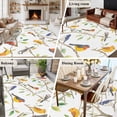 thumbnail image 5 of 5'x8' Area Rugs, Watercolor Birds Indoor Outdoor Area Rug for Living Room Bedroom, Spring Botanical Leaf Branch Modern Washable Bathroom Rugs Kitchen Floor Carpet Mats Home Decor Aesthetic, 5 of 8