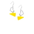 thumbnail image 2 of Delight Jewelry Acrylic 3/4" Yellow Megaphone Open Heart French Earrings, 2 of 4