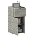 thumbnail image 2 of Outsunny Outdoor Towel Rack for Pool w/ Drawer & Cabinet, Gray, 2 of 9